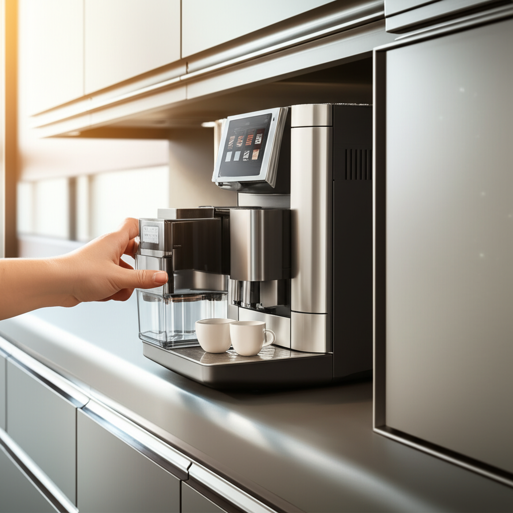 Built-in coffee machine with espresso capabilities