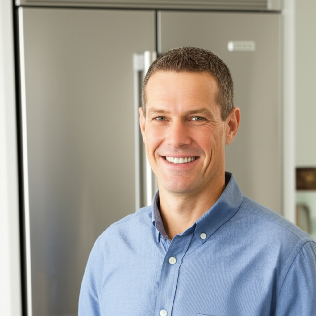 Happy Bedford homeowner after successful appliance repair