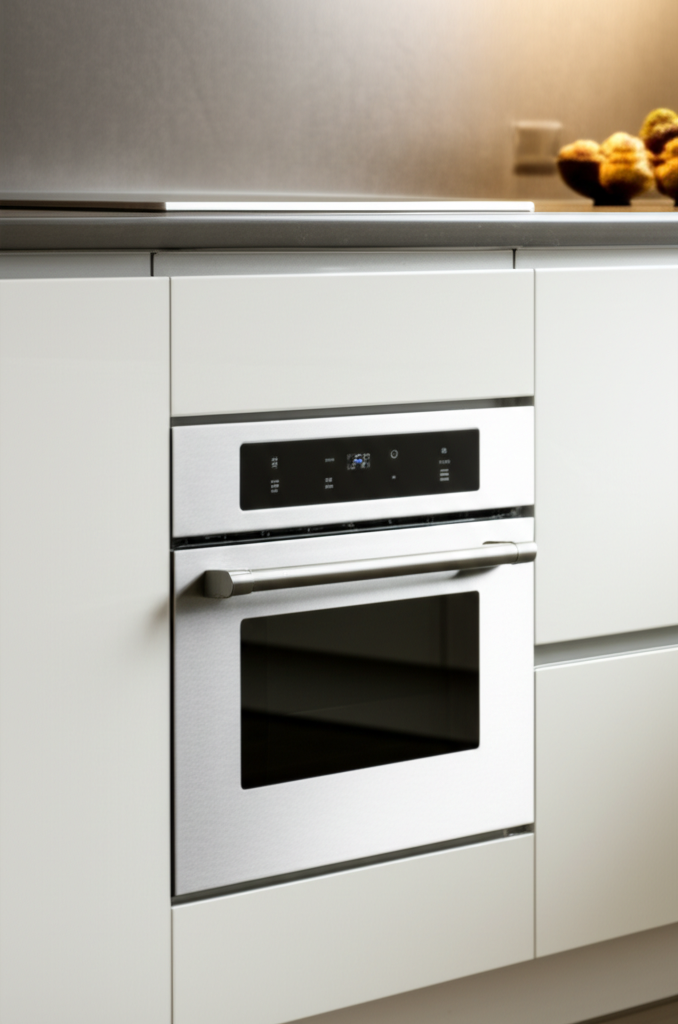 Built-in warming drawer in luxury kitchen